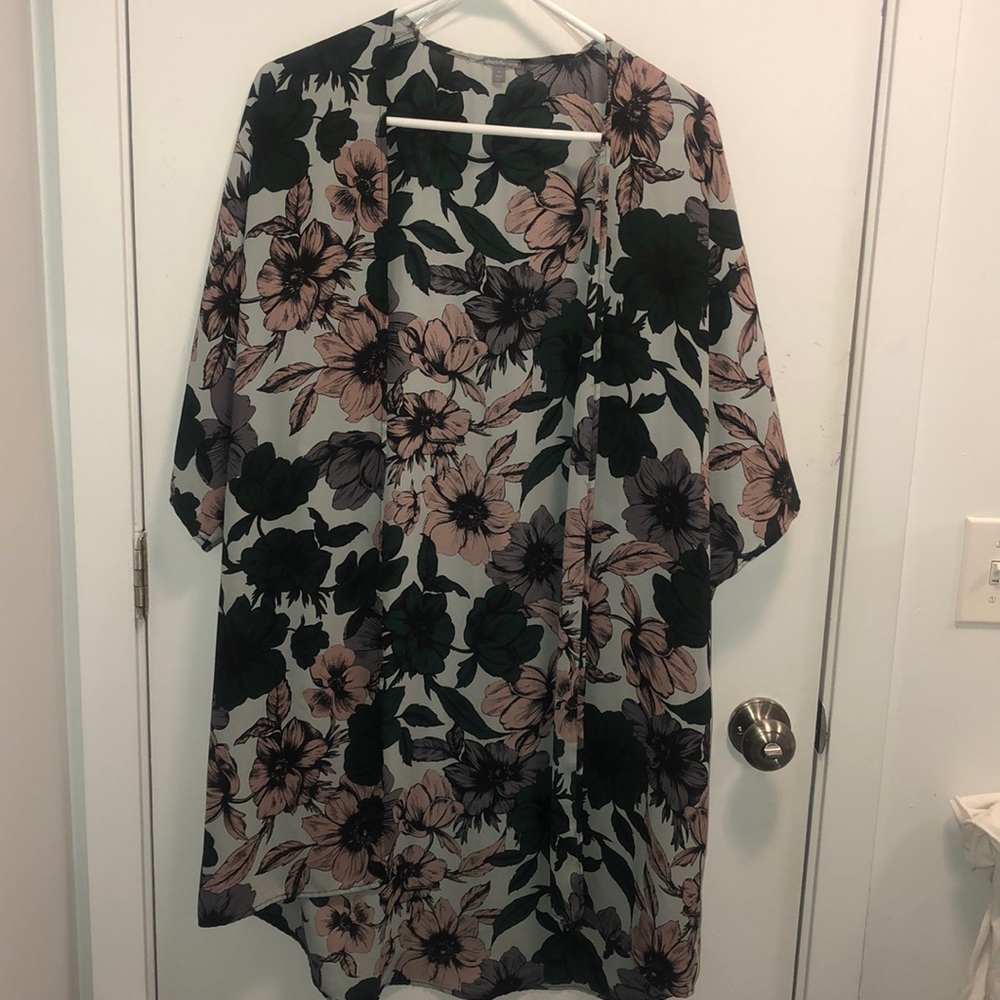 FLORAL thin kimono